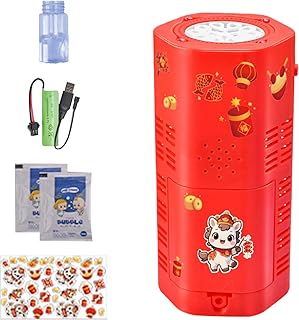 Automatic Bubble Blower - Rotating Led Toy, Rechargeable Fun Machine with Horse-Themed Design, Lightweight Portable Device with Easy, Exciting Entertainment for Birthday, Holiday