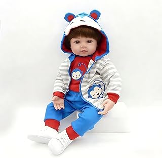 iCradle Lovely Lifelike Reborn Baby Doll Girl 18 inch 45 cm Soft Body Vinyl Realistic Baby Doll Real Look Newborn Dolls Handmade Toddler Toy for Ages 3+